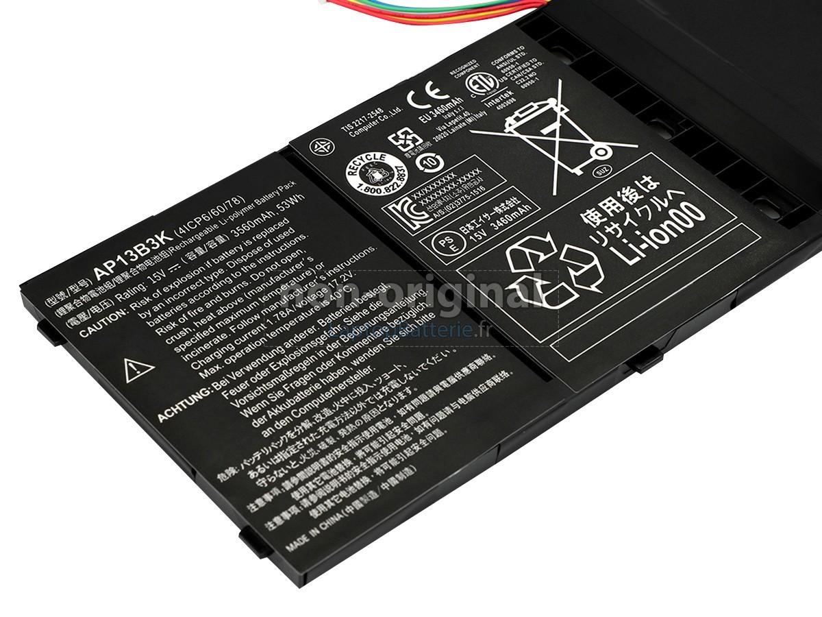 Batterie pour Acer Aspire V7-582PG-74508G77TII