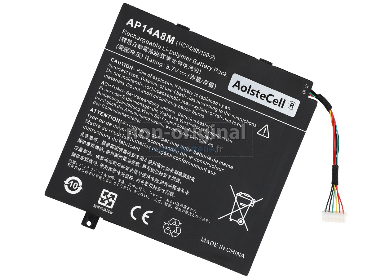 Batterie pour Acer SWITCH 10 SW5-011-12VU laptop