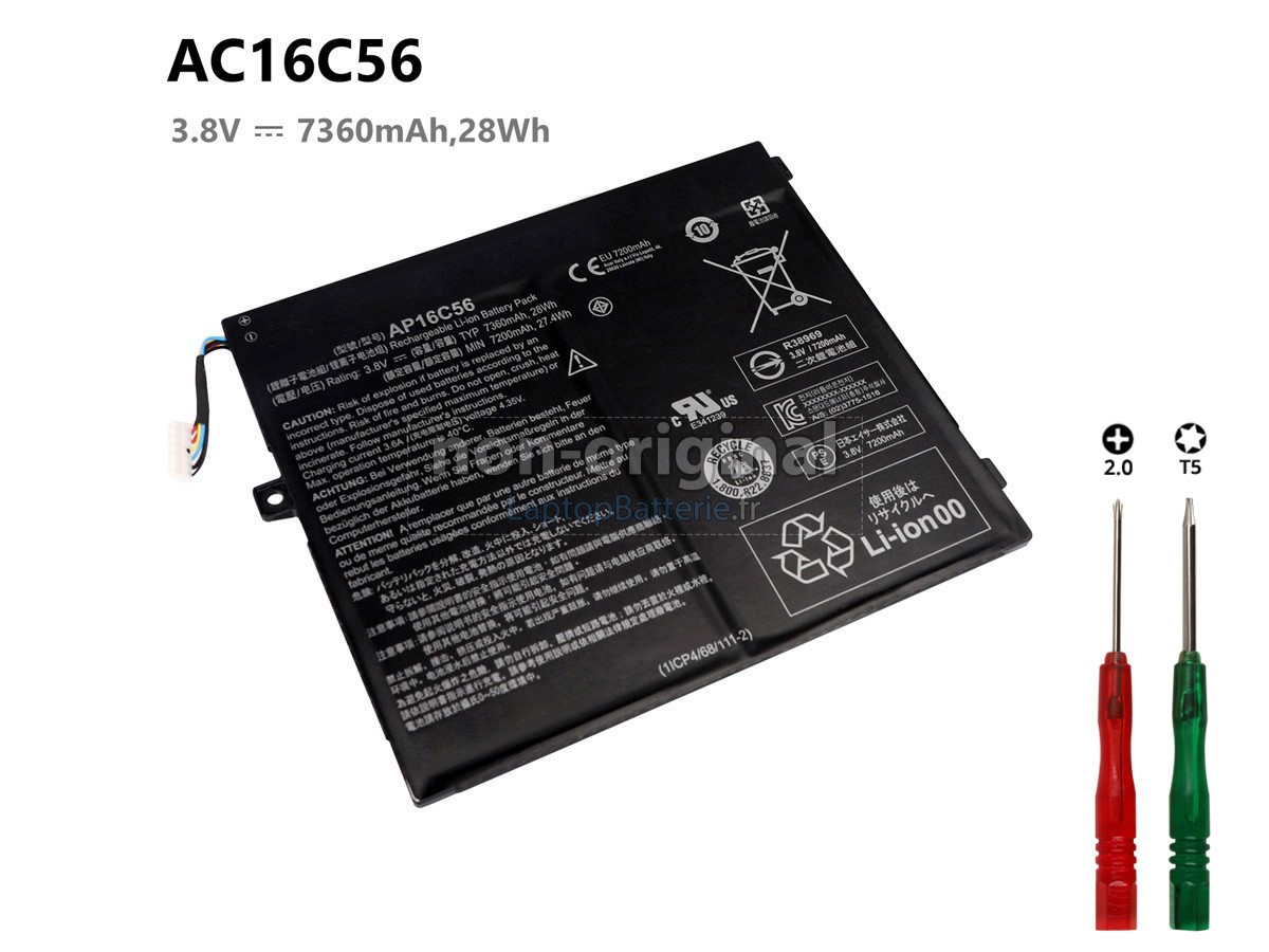 Batterie pour Acer AP16C46(1ICP4/68/111-2) laptop