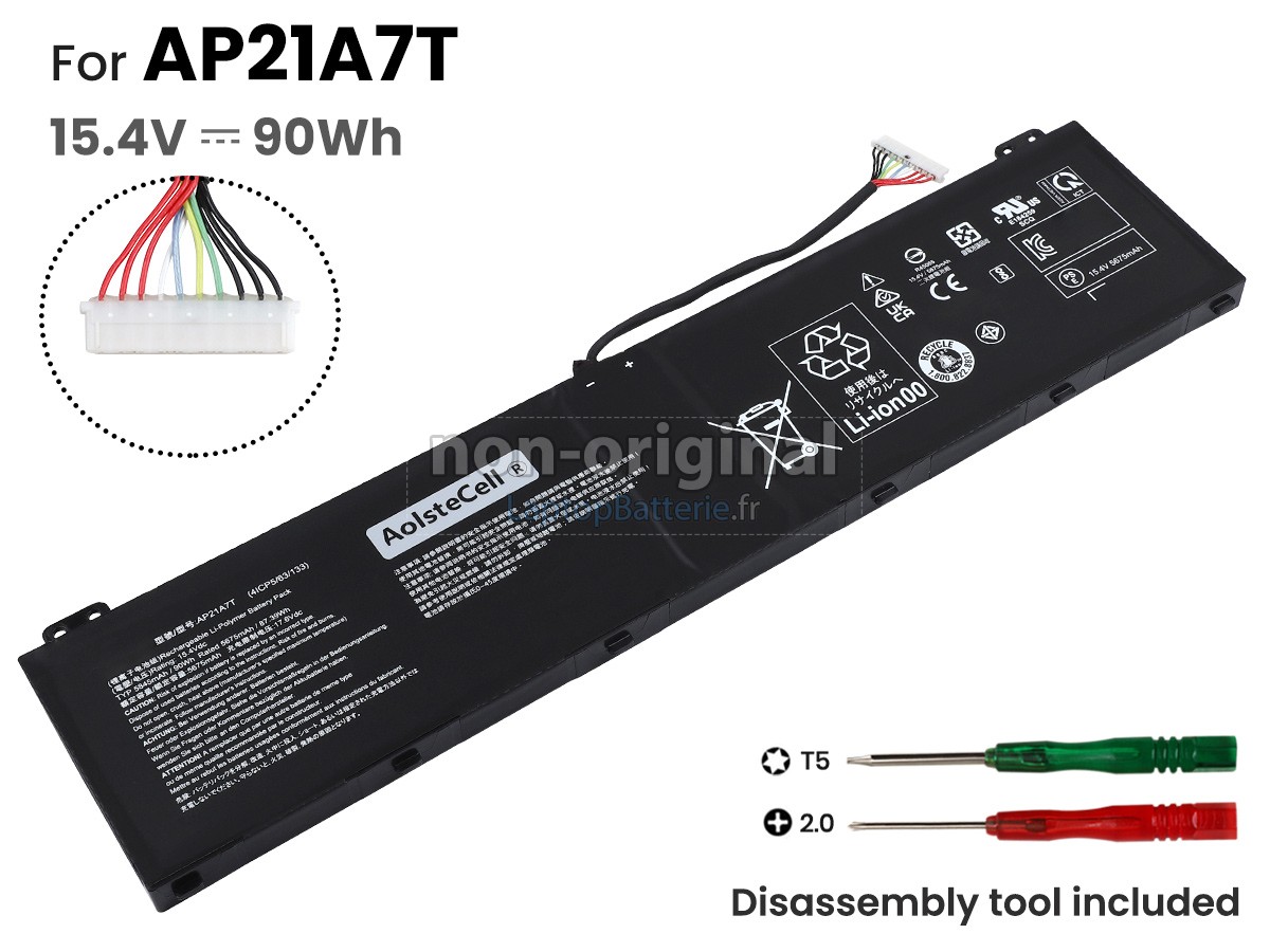 Batterie Originale Acer 58,75Wh (KT.00407.009) - Pour Nitro 5, Predator Helios 300, Swift 3 - Compatibilité Vérifiée