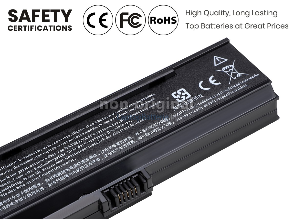 Vhbw Alimentatore 65W Per Acer Aspire 3600, 5000, 5510, 9100 | 19V 3.42A, Cavo 2m, Adattatore AC Con Spina Europea, Nero