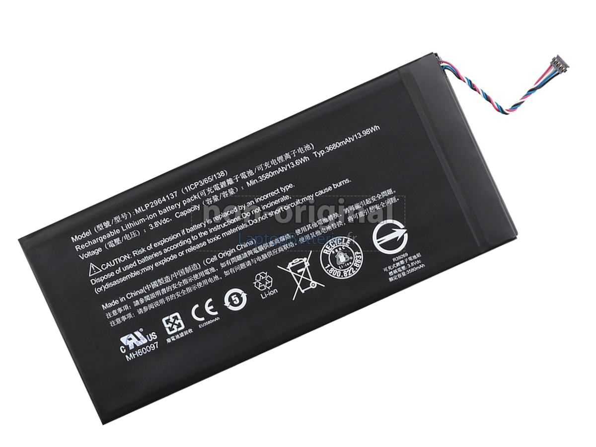 Batterie pour Acer KT.0010Z.001