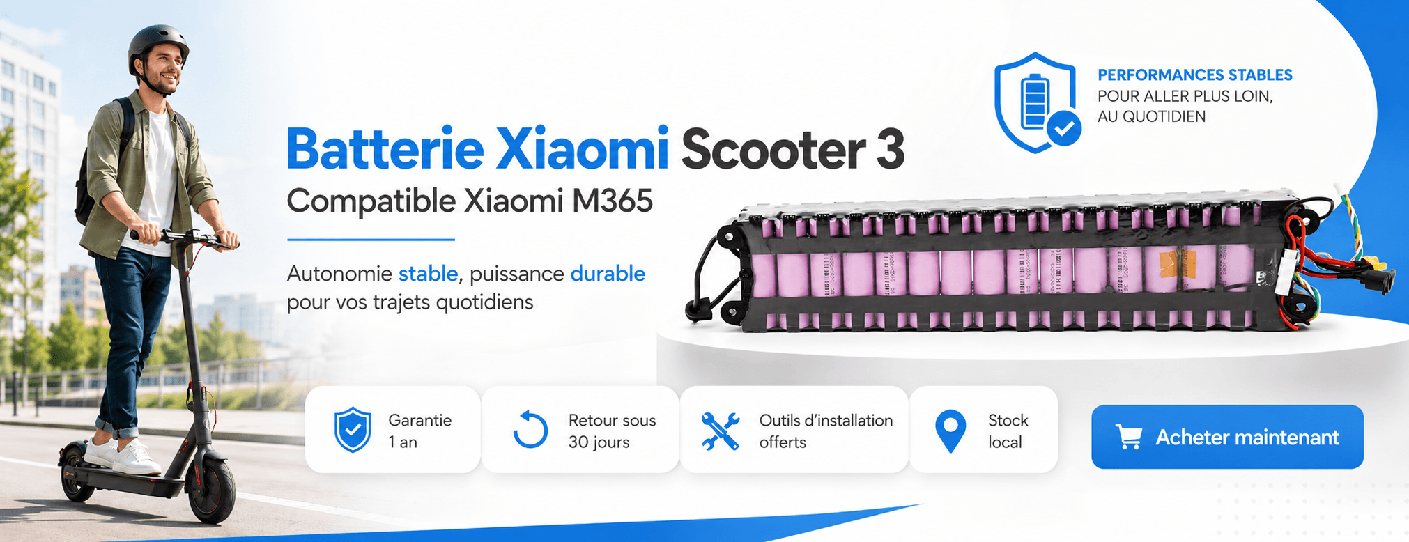 Batterie XiaoMi MI SCOOTER 3(7800mAh, 1 cellules)