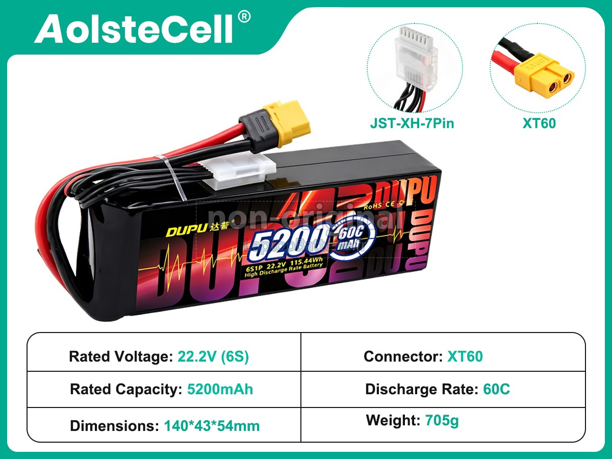 Batterie pour AolsteCell 22.2V 5200MAH 60C XT60