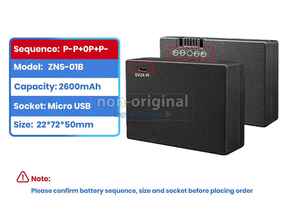 Batterie pour AolsteCell ZNS-01B