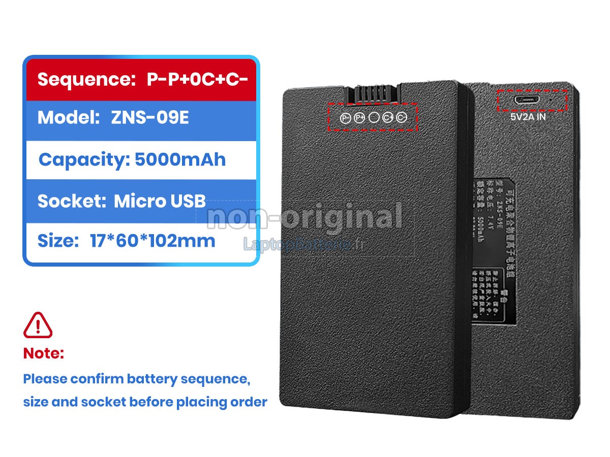 Batterie pour AolsteCell ZNS-09E