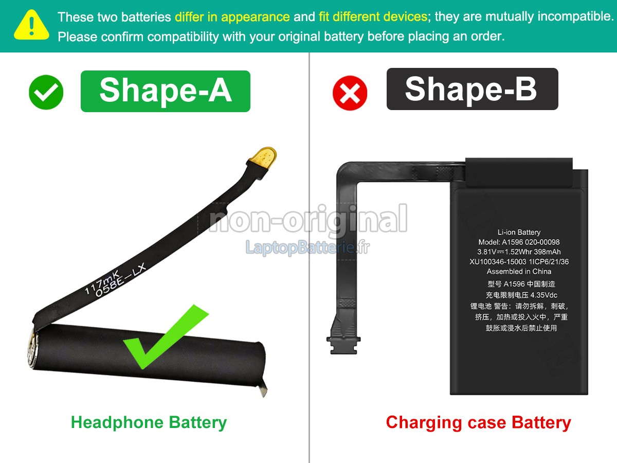 Batterie pour Apple AIRPODS 2