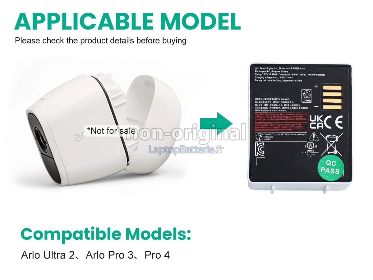 Batterie pour Arlo A-4A