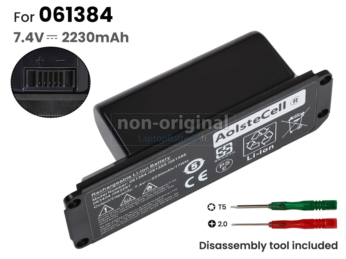 Bose SoundLink Mini One remplace 061384 pour 061834 413295 pour 061385 TECHTEK Batterie Compatible avec pour 061386 Soundlink Mini 