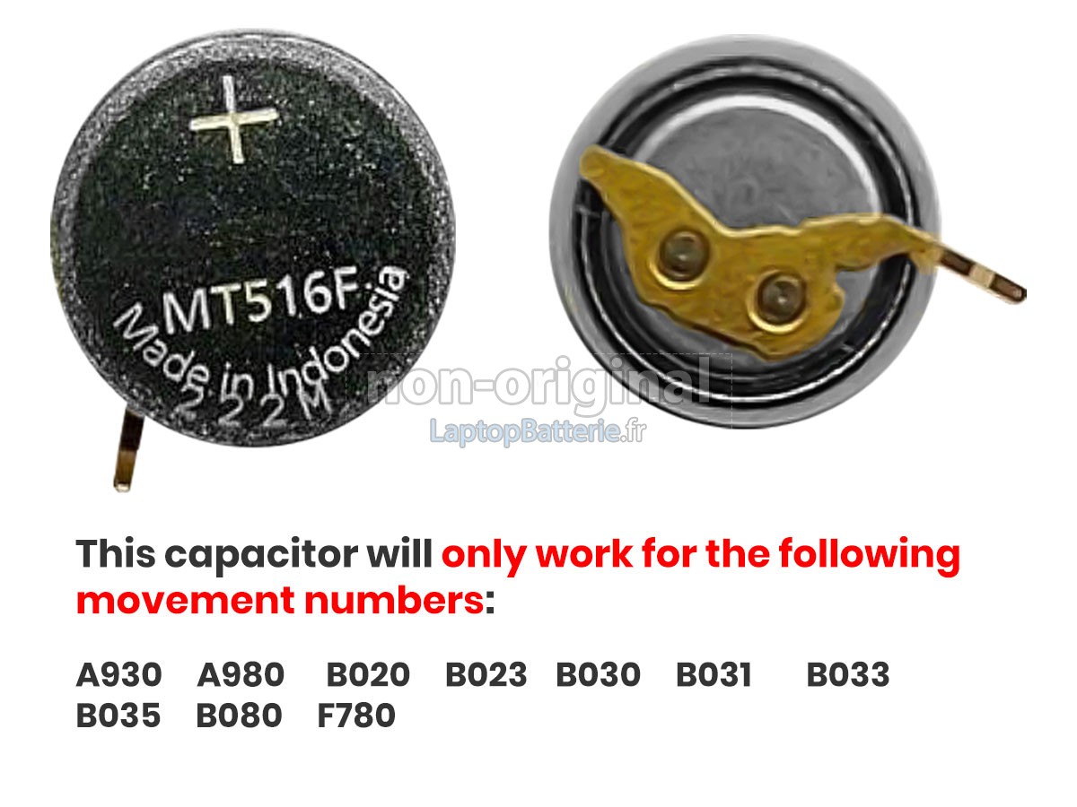 Batterie pour CITIZEN MT516F