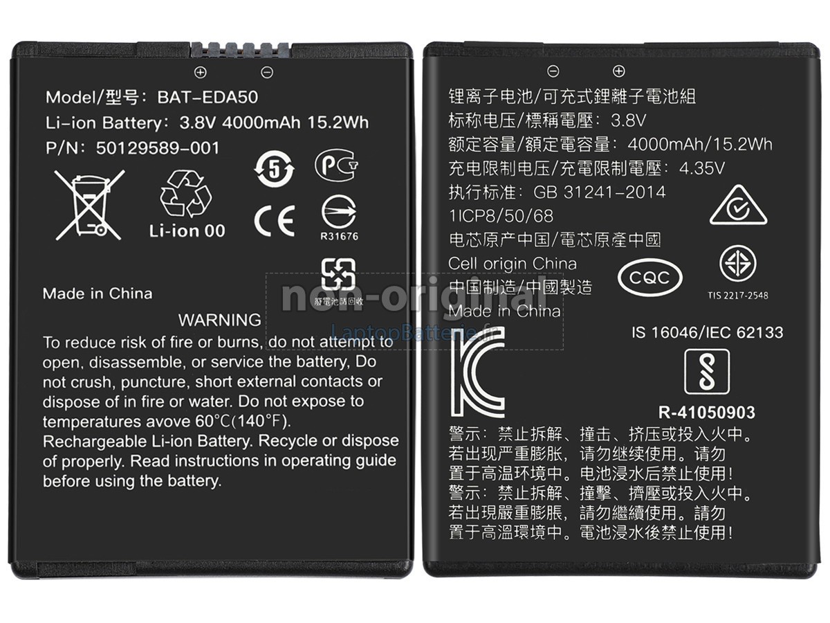 Batterie pour Honeywell EDA50HC