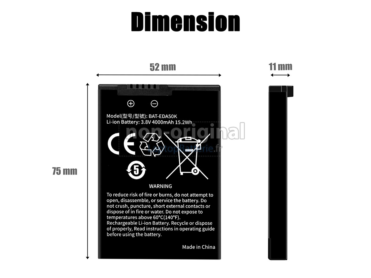 Batterie pour Honeywell EDA50HC