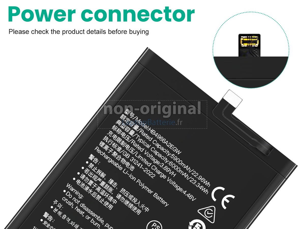 Batterie pour Honor HB4966A2EGW