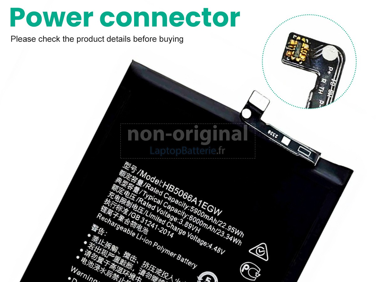 Batterie pour Honor PLAY 40 PLUS