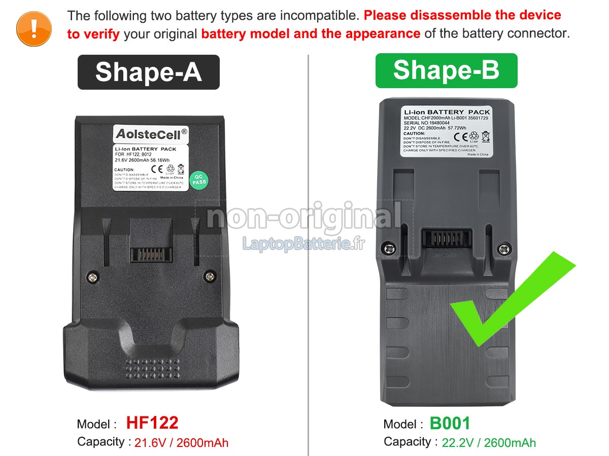 Batterie pour Hoover 35601729