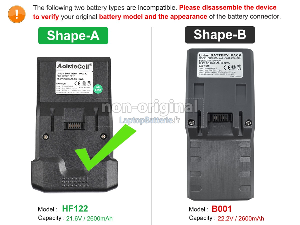 Batterie pour Hoover 35601729