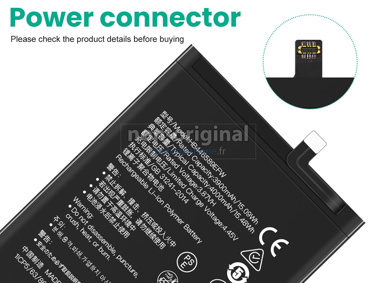 Batterie pour Huawei HB446589EFW