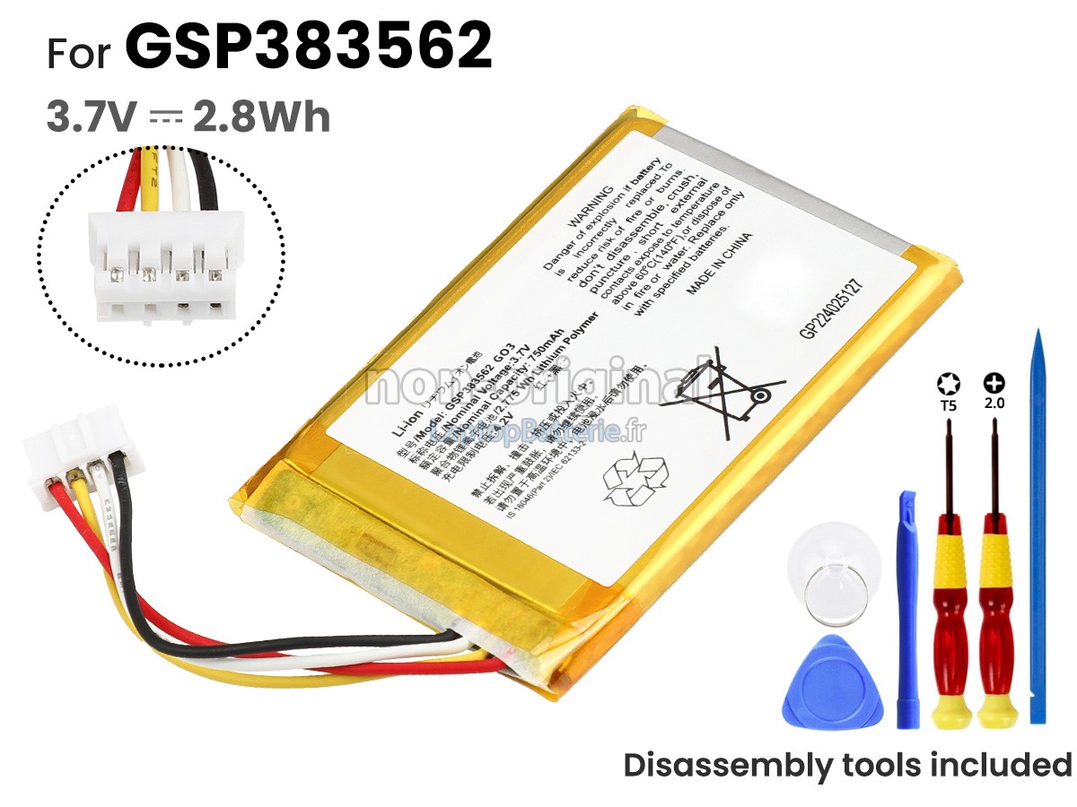 Batterie pour JBL GSP383562