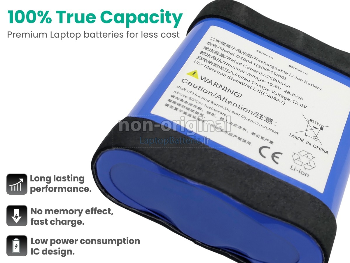 Batterie pour Marshall STOCKWELL 2 C406A1