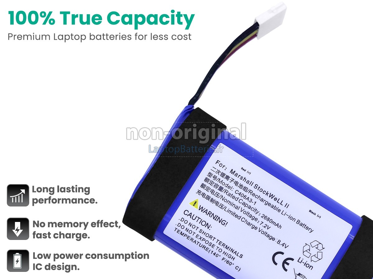 Batterie pour Marshall STOCKWELL 2 C406A3-1