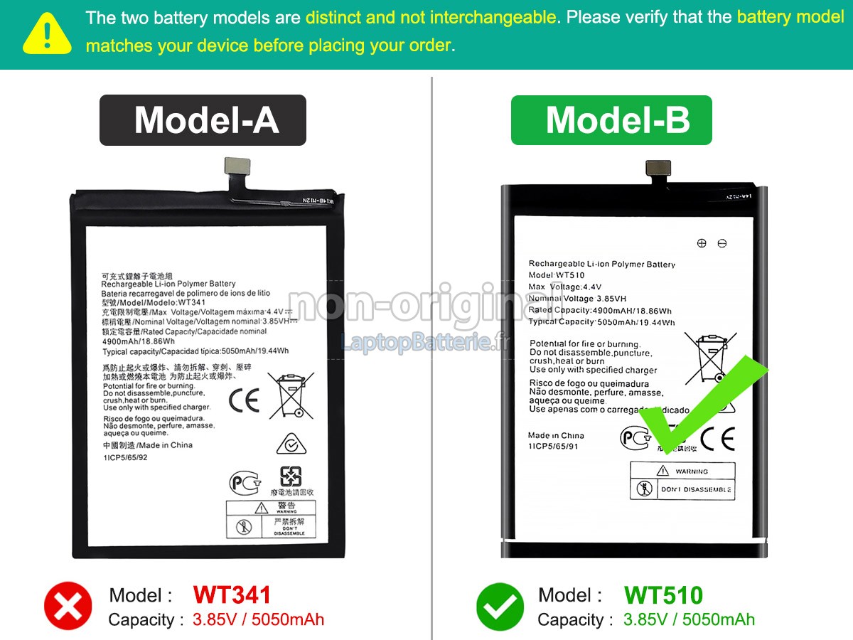 Batterie pour Nokia TA-1426