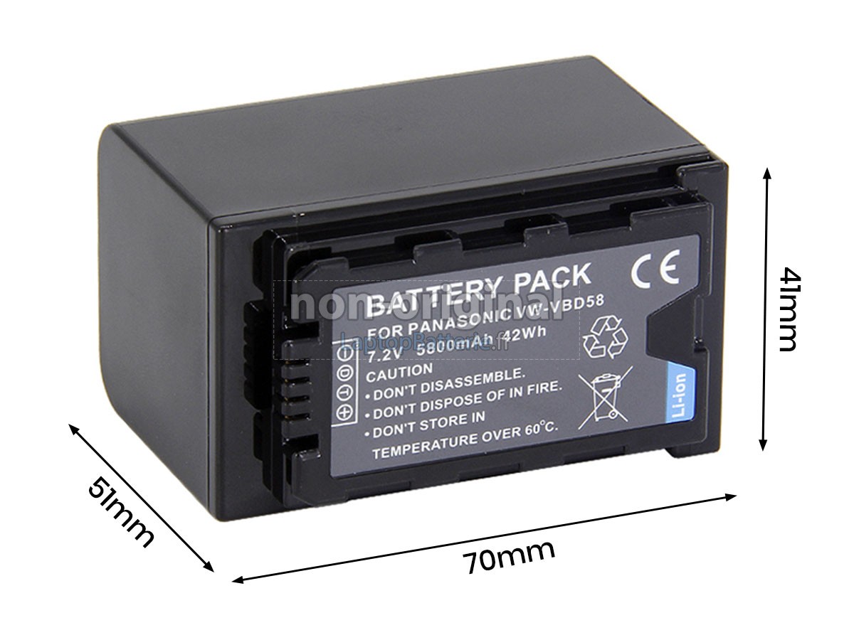 Batterie pour Panasonic VW-VBD78