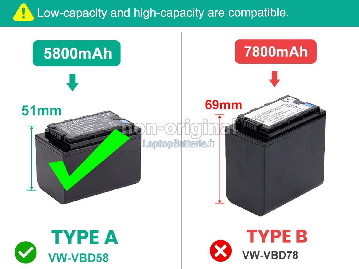 Batterie pour Panasonic HC-X1500