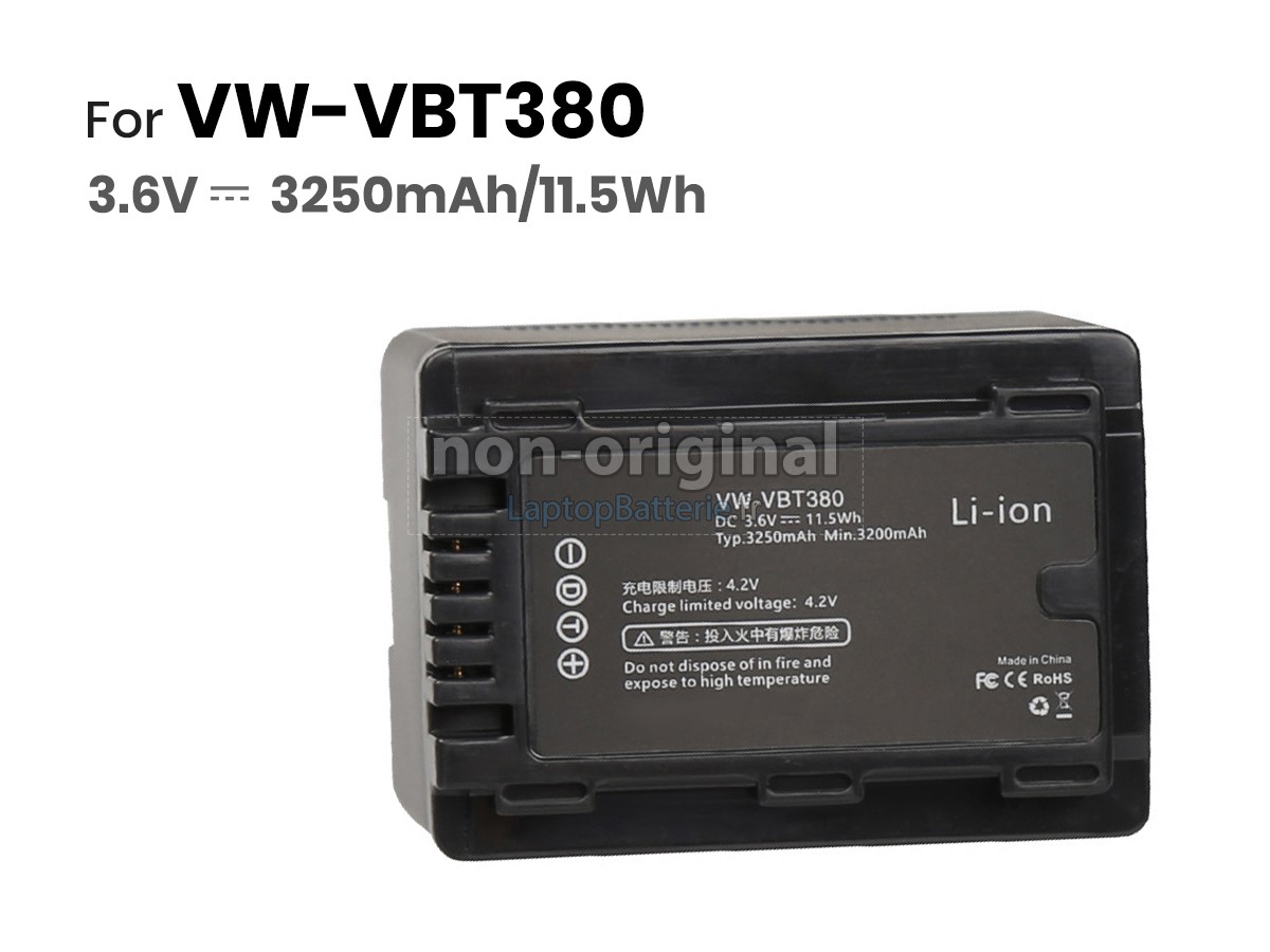 Batterie pour Panasonic VW-VBT380