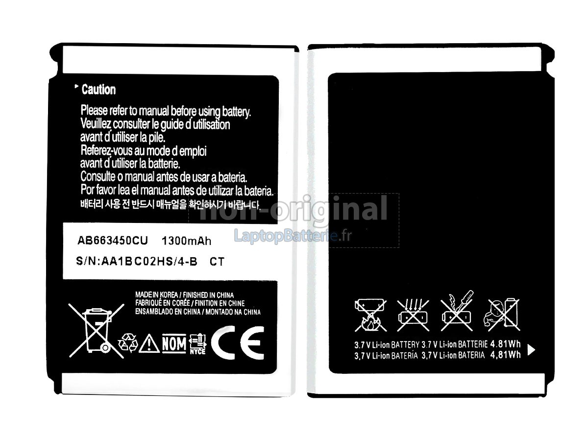 Batterie pour Samsung SGH-I780