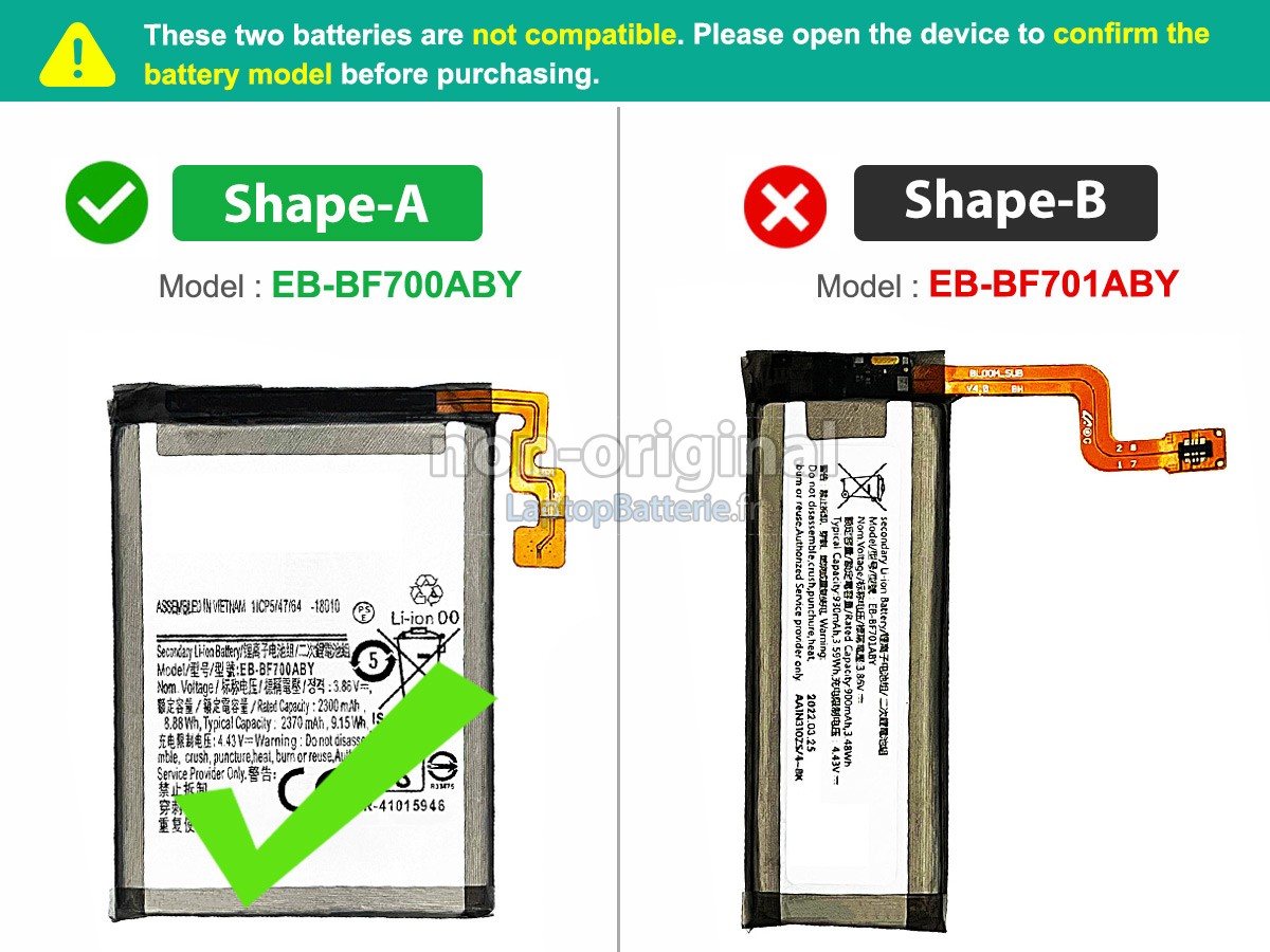 Batterie pour Samsung GALAXY Z FILP 1