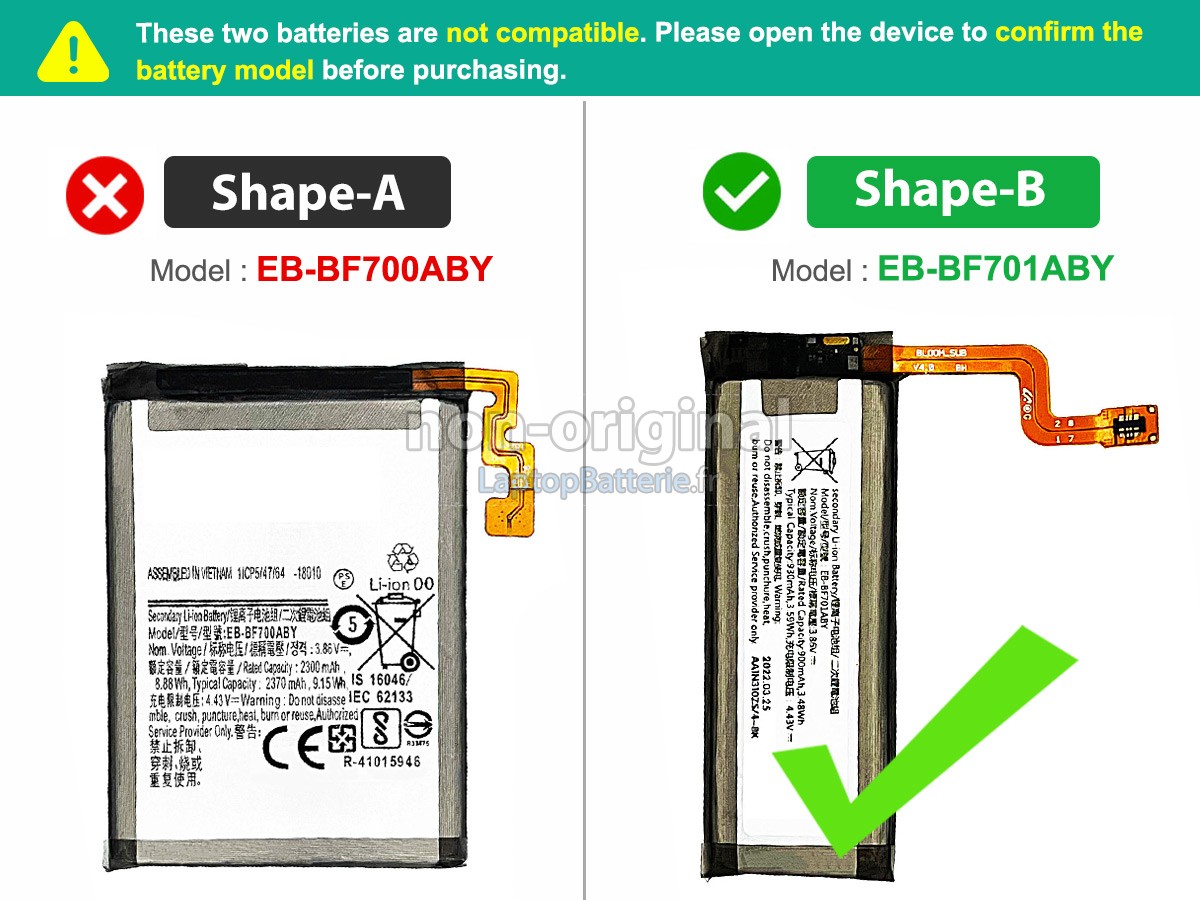 Batterie pour Samsung GALAXY Z FILP 1