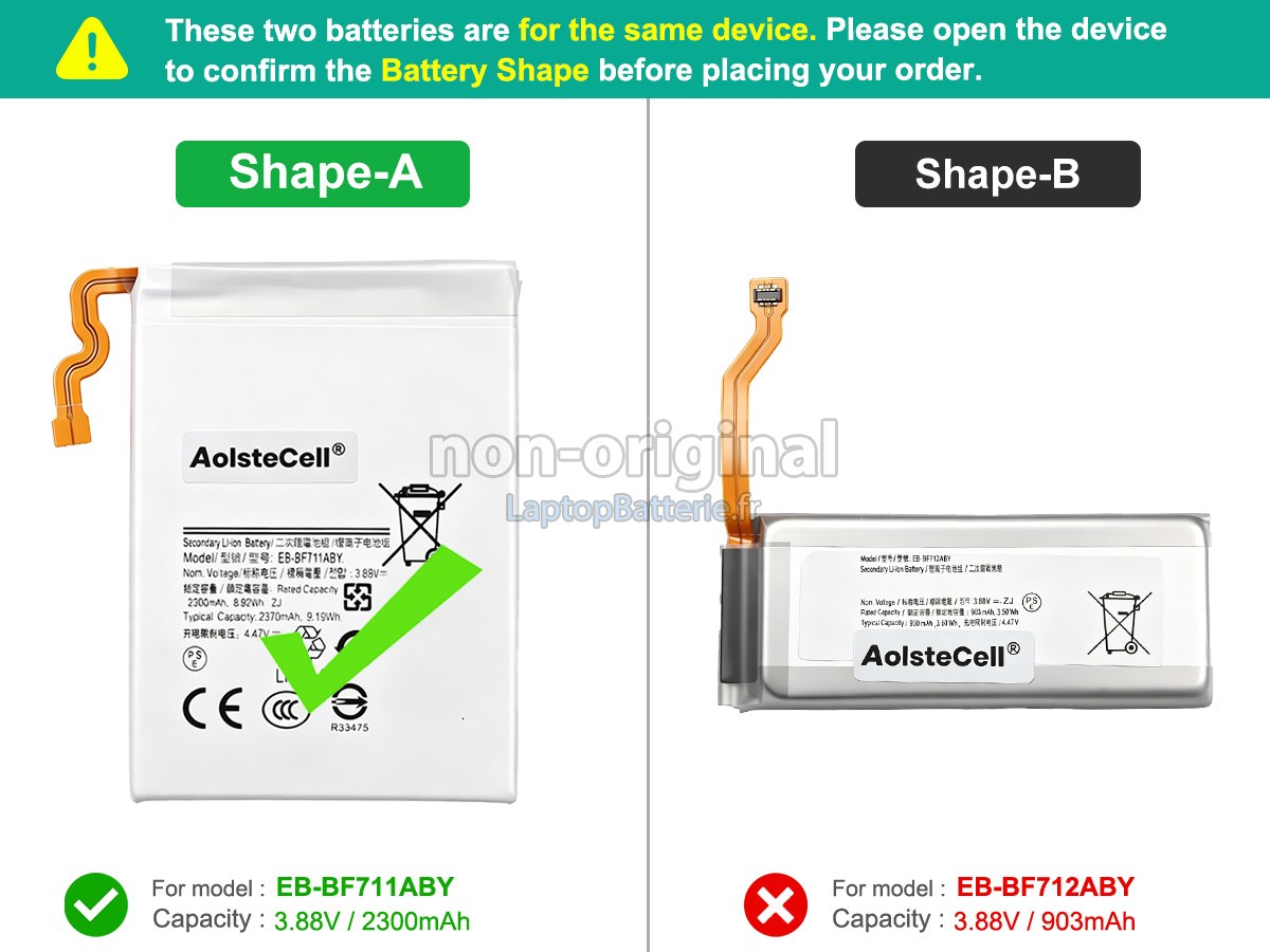 Batterie pour Samsung GALAXY Z FILP 3