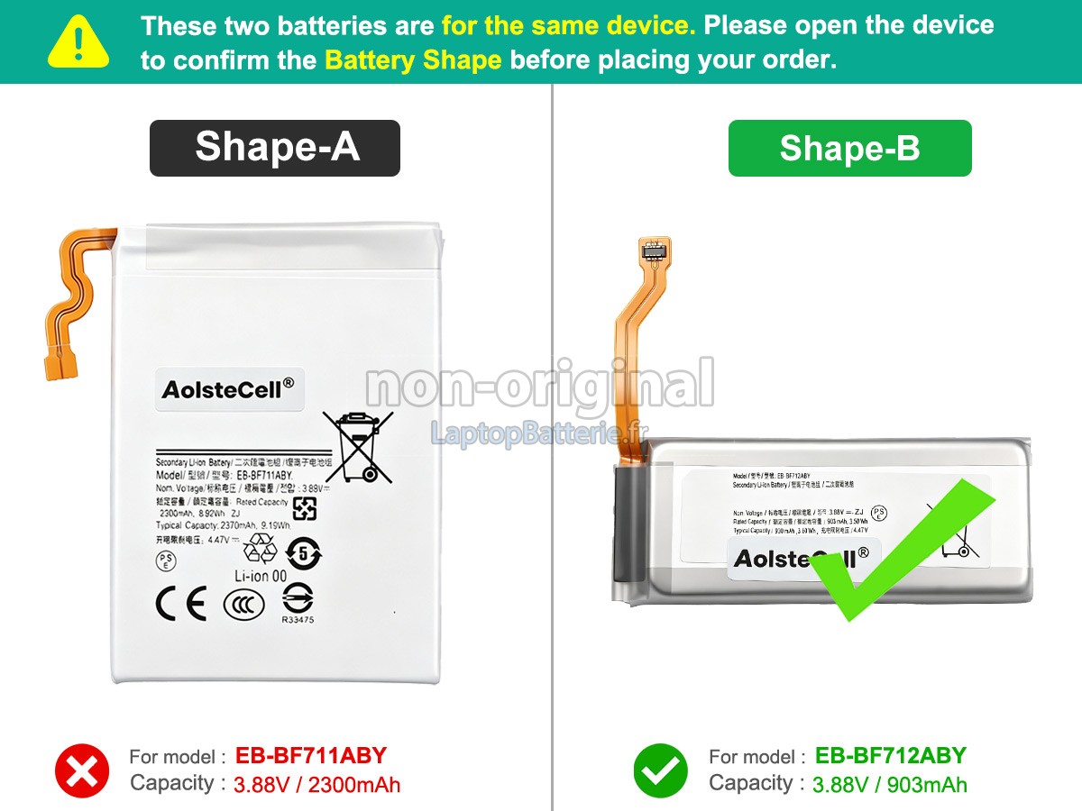 Batterie pour Samsung GALAXY Z FILP 3