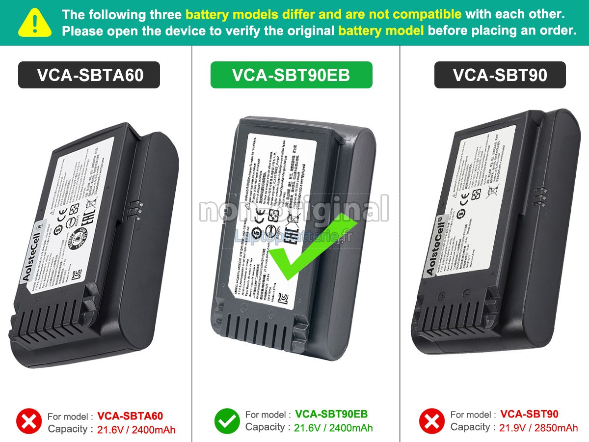 Batterie pour Samsung VS20T7511T5/AA