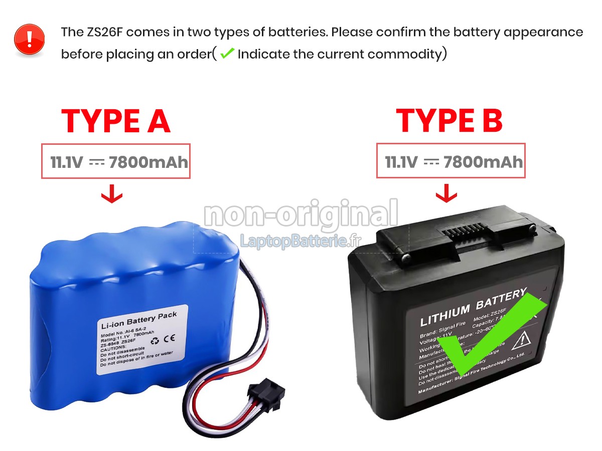 Batterie pour Signal Fire ZS26F