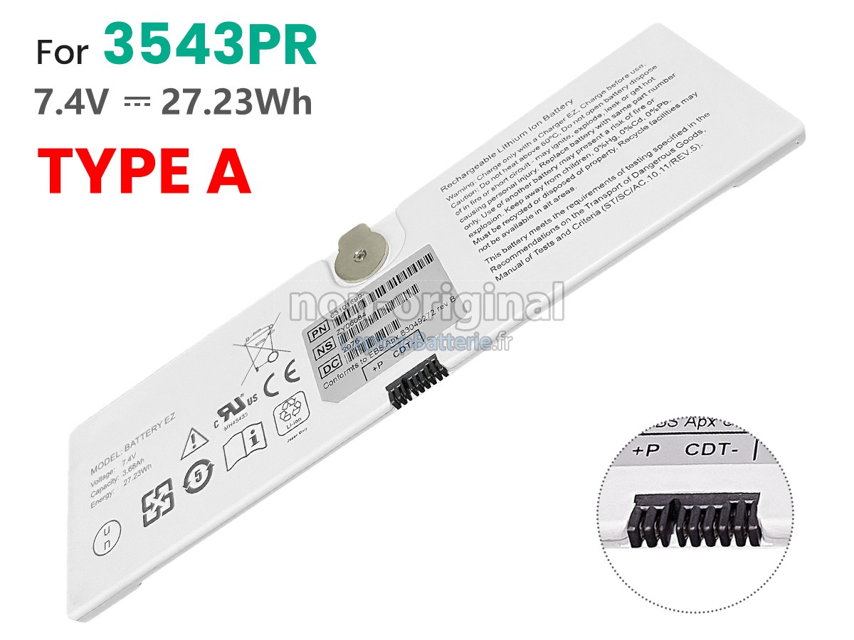 Batterie pour Trixell 3543PR