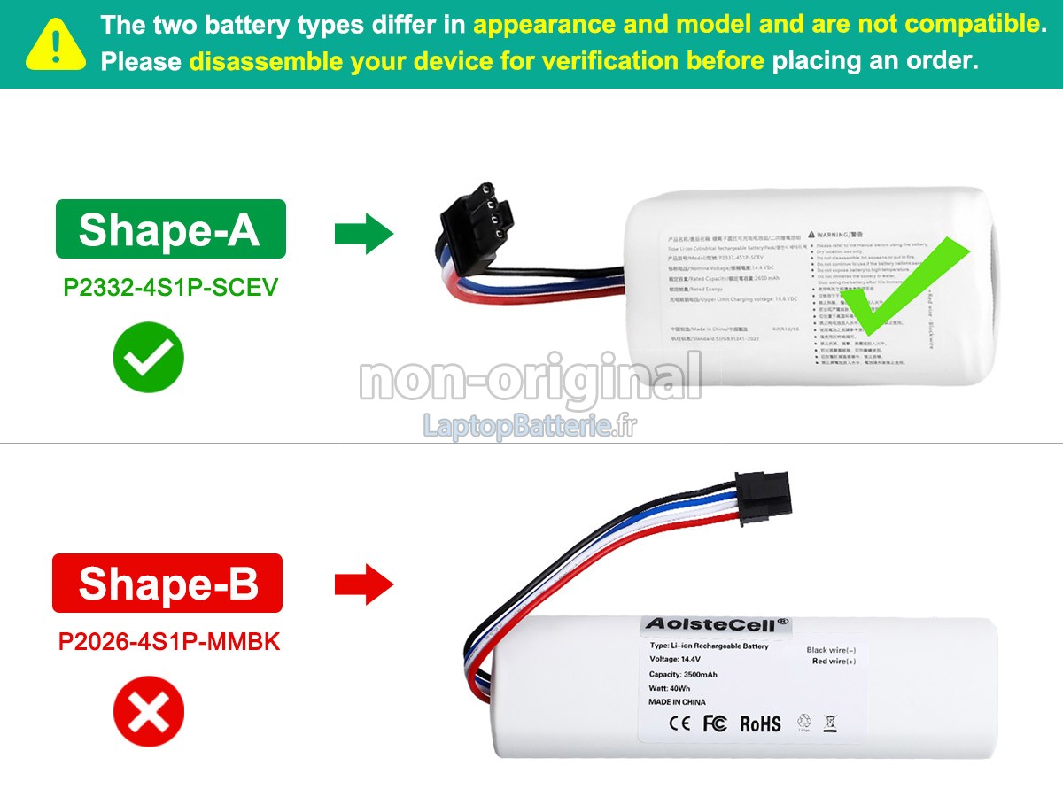 Batterie pour XiaoMi ROBOT VACUUM S20