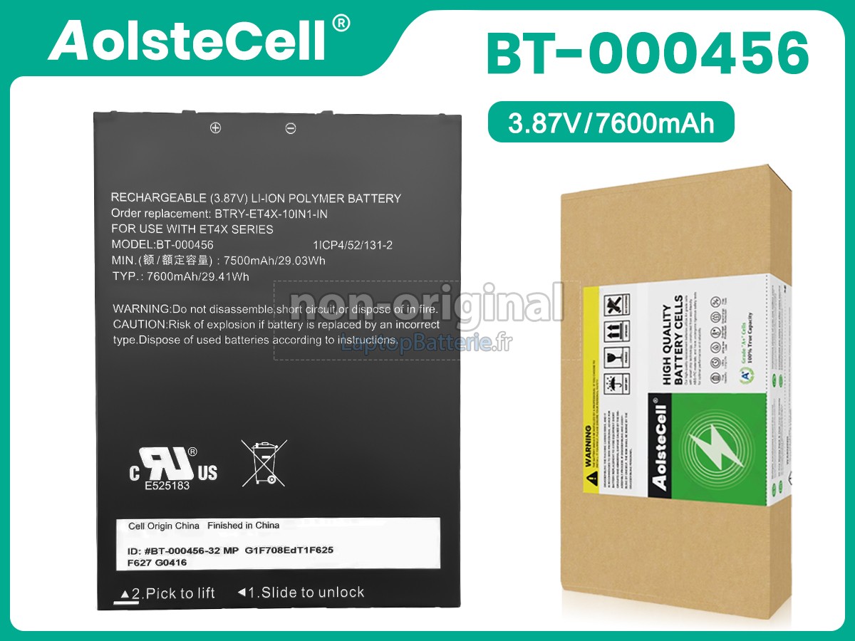 Batterie pour Zebra BT-000456(1ICP4/52/131-2)